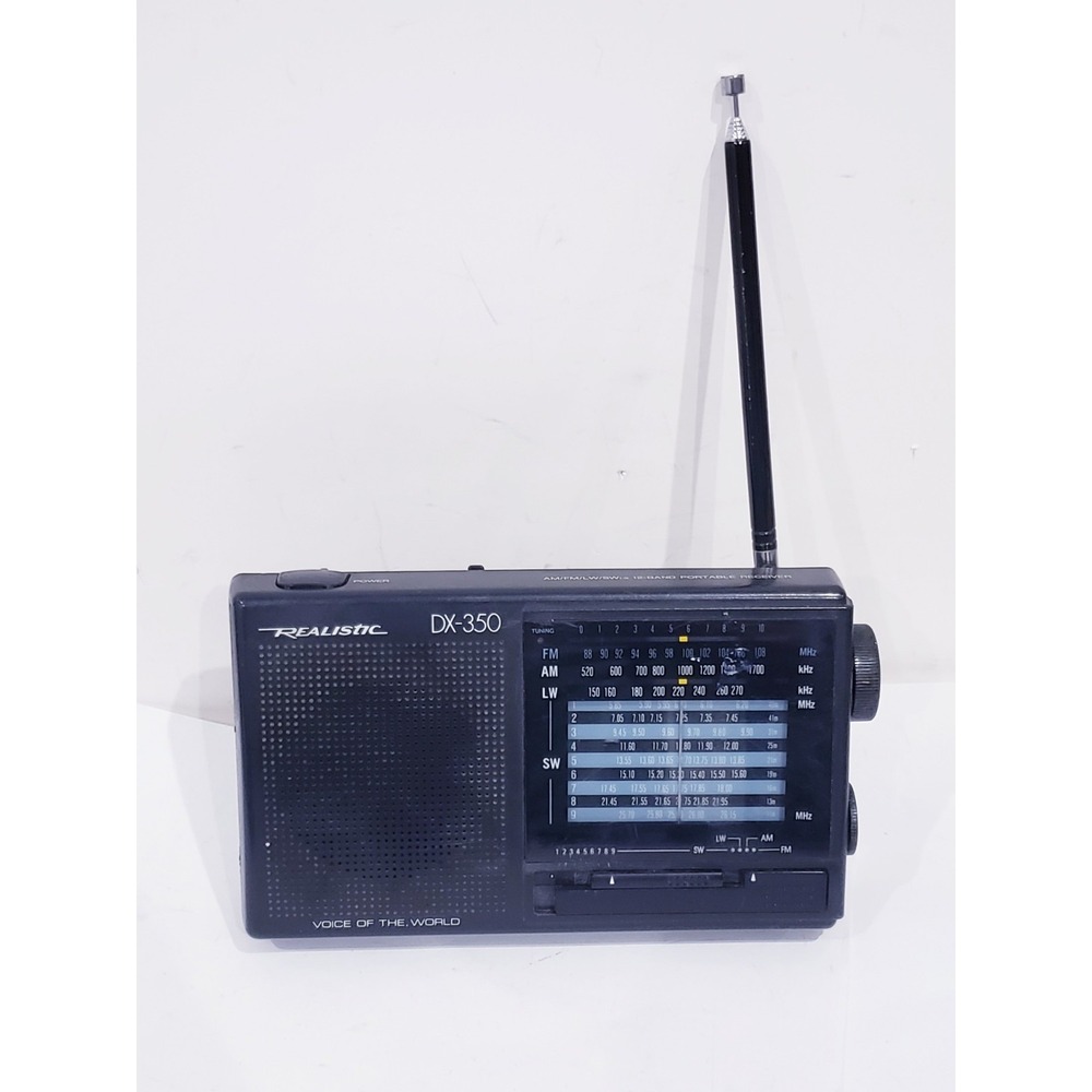 Realistic DX-350 12-Band Portable World Receiver Radio AM FM LW SW - Working